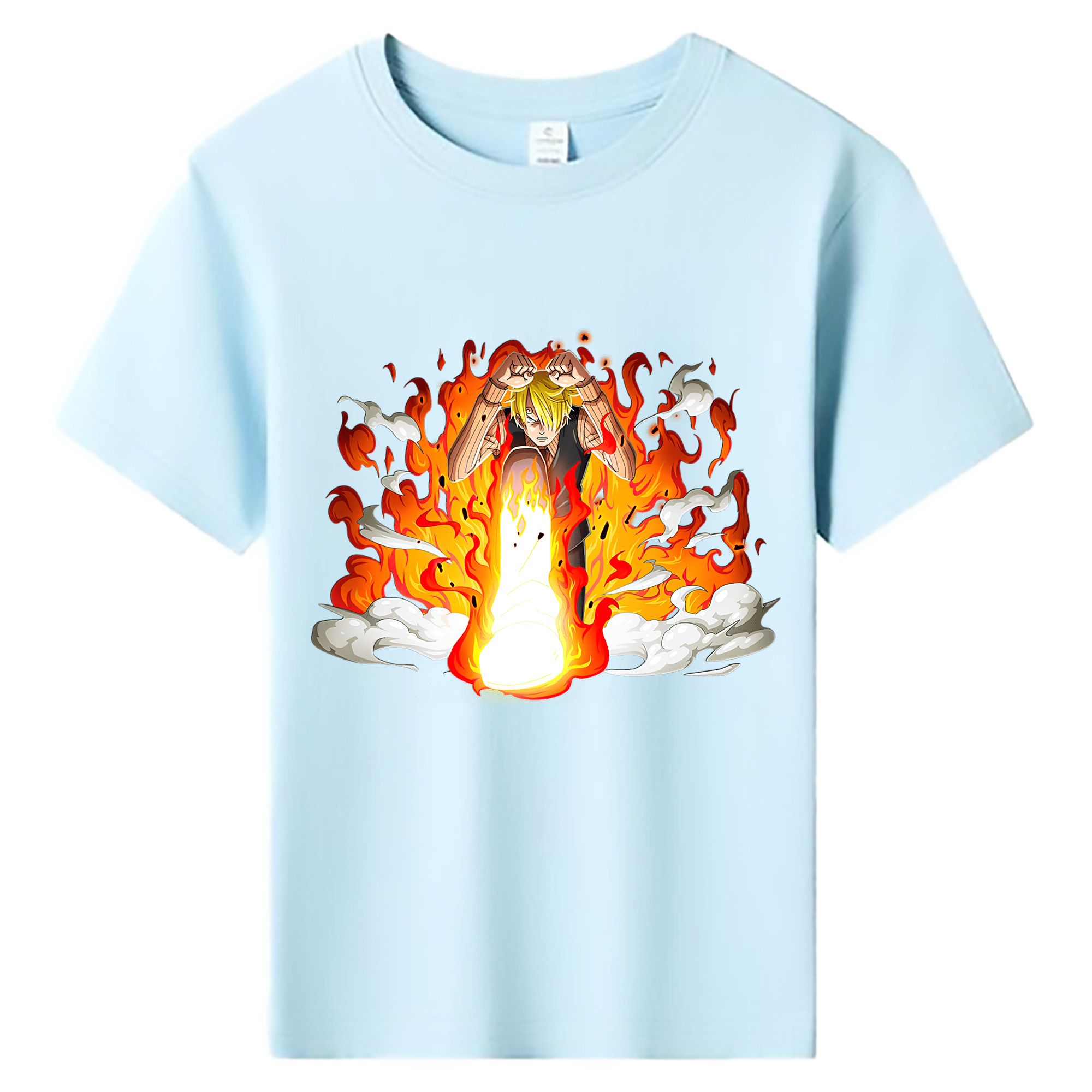 （画像用） ワンピース サンジ ONE PIECE Sanji 綿100％キッズTシャツ（フロントプリント）